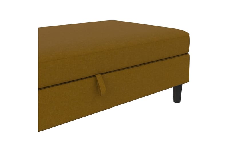 Fotpall/pall Hartford Gul, Linnetyg Utseende (100% Polyester - Gul, Linnetyg Utseende (100% Polyester - Möbler - Vardagsrum - Stolar & sittmöbler - Pallar - Fotpall