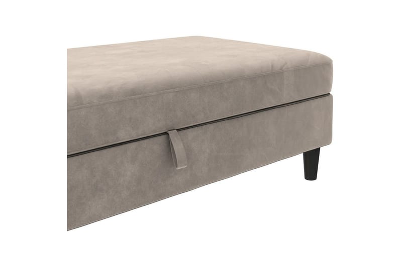 Fotpall/pall Hartford Taupe, Sammet - Taupe, Sammet - Möbler - Vardagsrum - Stolar & sittmöbler - Pallar - Fotpall