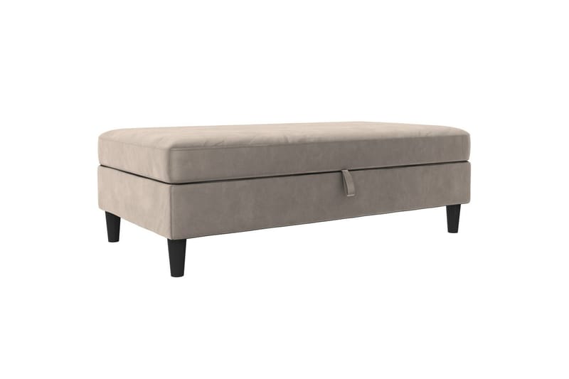 Fotpall/pall Hartford Taupe, Sammet - Taupe, Sammet - Möbler - Vardagsrum - Stolar & sittmöbler - Pallar - Fotpall