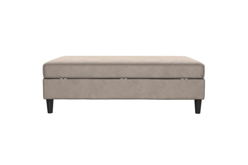 Fotpall/pall Hartford Taupe, Sammet - Taupe, Sammet - Möbler - Vardagsrum - Stolar & sittmöbler - Pallar - Fotpall