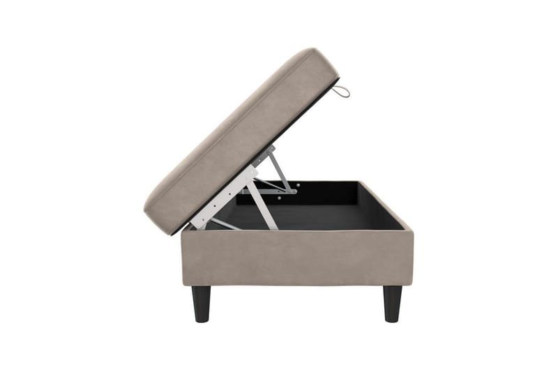 Fotpall/pall Hartford Taupe, Sammet - Taupe, Sammet - Möbler - Vardagsrum - Stolar & sittmöbler - Pallar - Fotpall