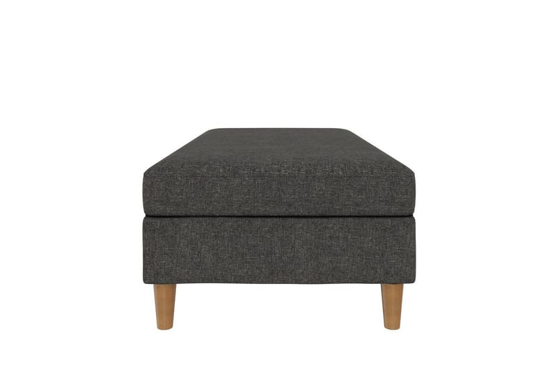Fotpall/pall Lilly Antracit, Linne - Antracit, Linne - Möbler - Vardagsrum - Stolar & sittmöbler - Pallar - Fotpall