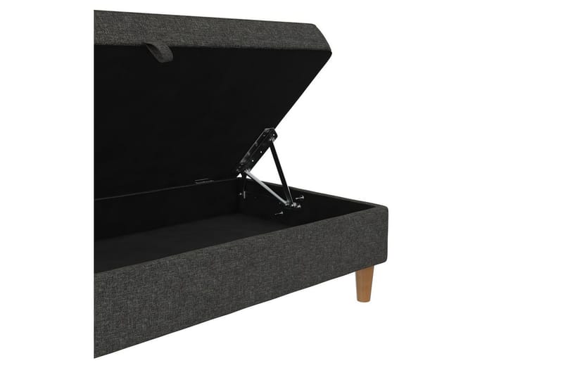 Fotpall/pall Lilly Antracit, Linne - Antracit, Linne - Möbler - Vardagsrum - Stolar & sittmöbler - Pallar - Fotpall