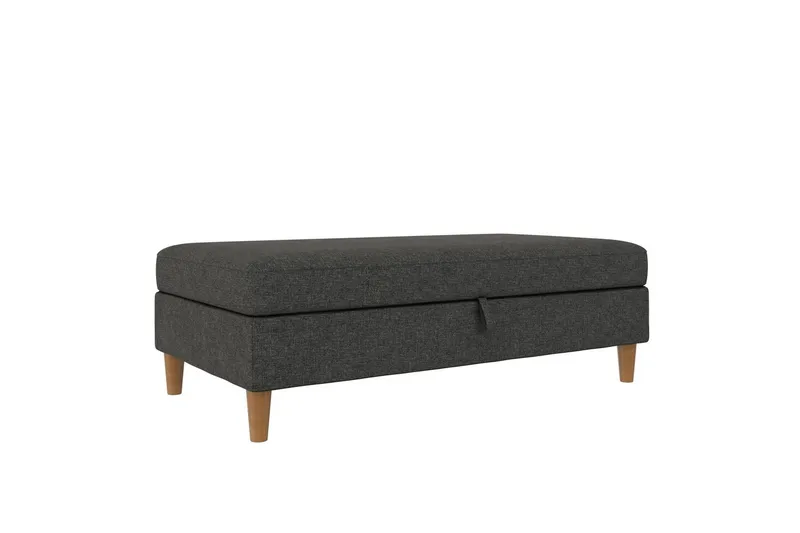 Fotpall/pall Lilly Antracit, Linne, Antracit, Linne