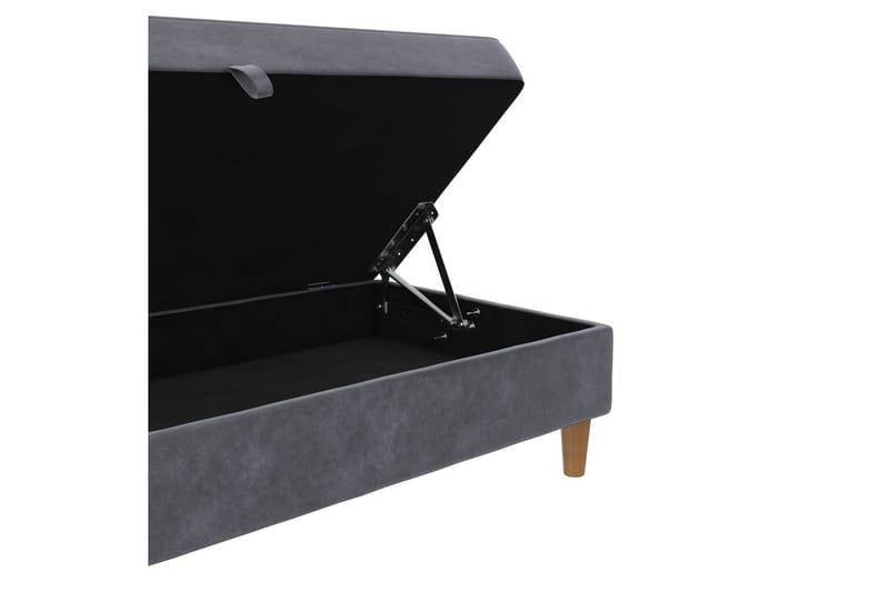 Fotpall/pall Lilly Antracit, Sammet/Trä/Plast - Antracit, Sammet/Trä/Plast - Möbler - Vardagsrum - Stolar & sittmöbler - Pallar - Fotpall