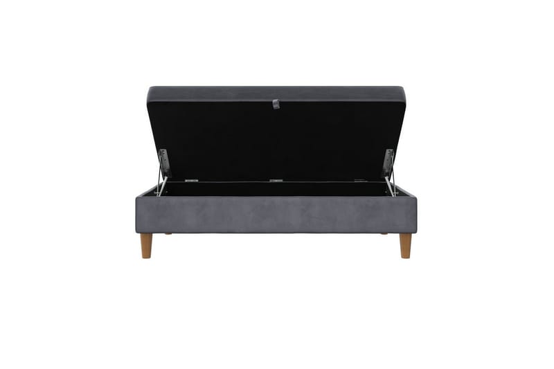 Fotpall/pall Lilly Antracit, Sammet/Trä/Plast - Antracit, Sammet/Trä/Plast - Möbler - Vardagsrum - Stolar & sittmöbler - Pallar - Fotpall