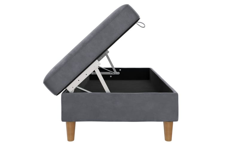 Fotpall/pall Lilly Antracit, Sammet/Trä/Plast - Antracit, Sammet/Trä/Plast - Möbler - Vardagsrum - Stolar & sittmöbler - Pallar - Fotpall