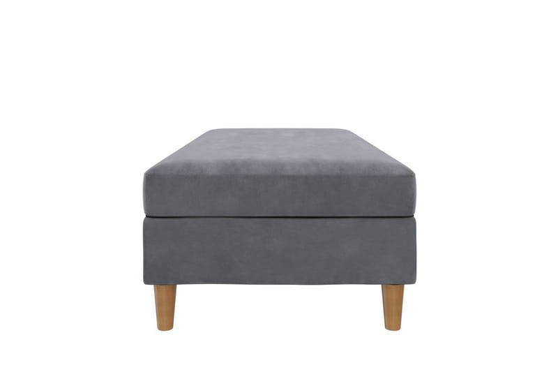 Fotpall/pall Lilly Antracit, Sammet/Trä/Plast - Antracit, Sammet/Trä/Plast - Möbler - Vardagsrum - Stolar & sittmöbler - Pallar - Fotpall