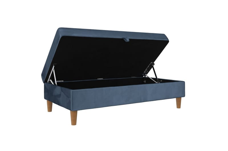 Fotpall/pall Lilly Blå, Sammet/Trä/Plast - Blå, Sammet/Trä/Plast - Möbler - Vardagsrum - Stolar & sittmöbler - Pallar - Fotpall