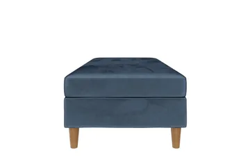 Fotpall/pall Lilly Blå, Sammet/Trä/Plast - Blå, Sammet/Trä/Plast - Möbler - Vardagsrum - Stolar & sittmöbler - Pallar - Fotpall