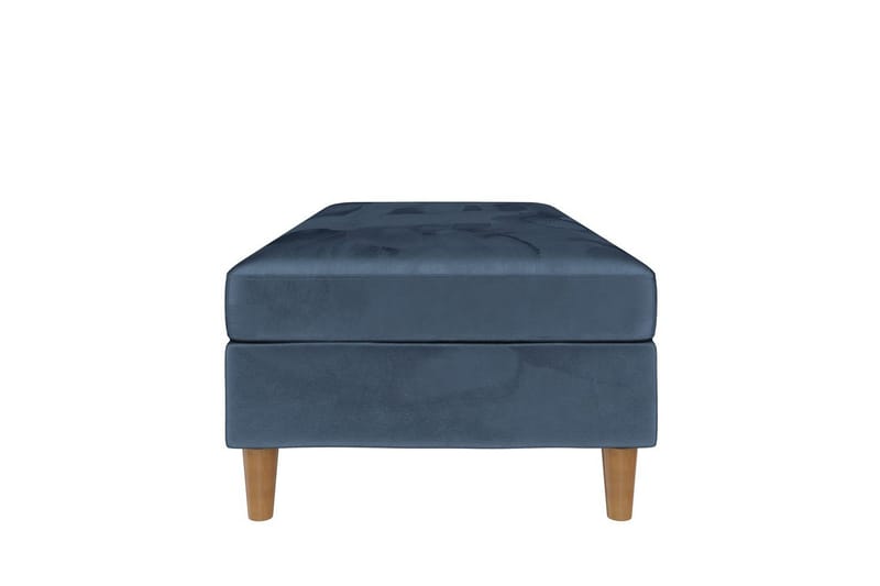 Fotpall/pall Lilly Blå, Sammet/Trä/Plast - Blå, Sammet/Trä/Plast - Möbler - Vardagsrum - Stolar & sittmöbler - Pallar - Fotpall