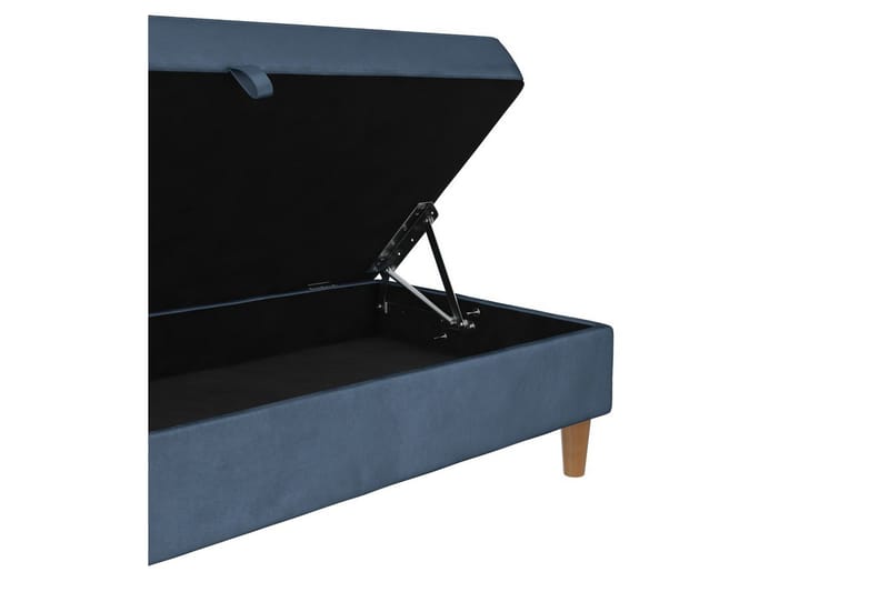 Fotpall/pall Lilly Blå, Sammet/Trä/Plast - Blå, Sammet/Trä/Plast - Möbler - Vardagsrum - Stolar & sittmöbler - Pallar - Fotpall