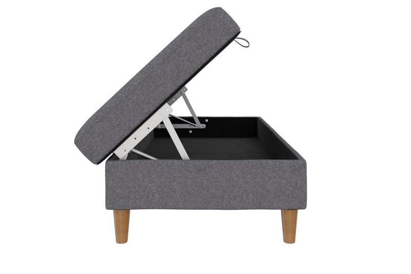 Fotpall/pall Lilly Ljusgrå, Linne - Ljusgrå, Linne - Möbler - Vardagsrum - Stolar & sittmöbler - Pallar - Fotpall