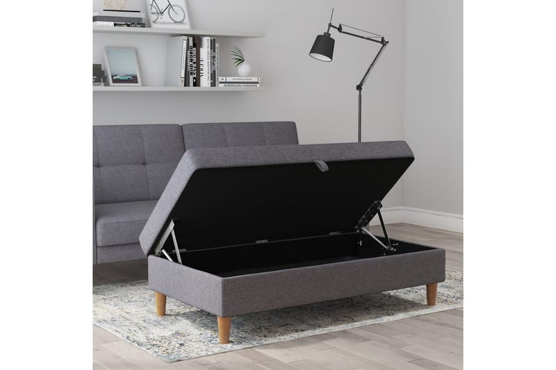 Fotpall/pall Lilly Ljusgrå, Linne - Ljusgrå, Linne - Möbler - Vardagsrum - Stolar & sittmöbler - Pallar - Fotpall