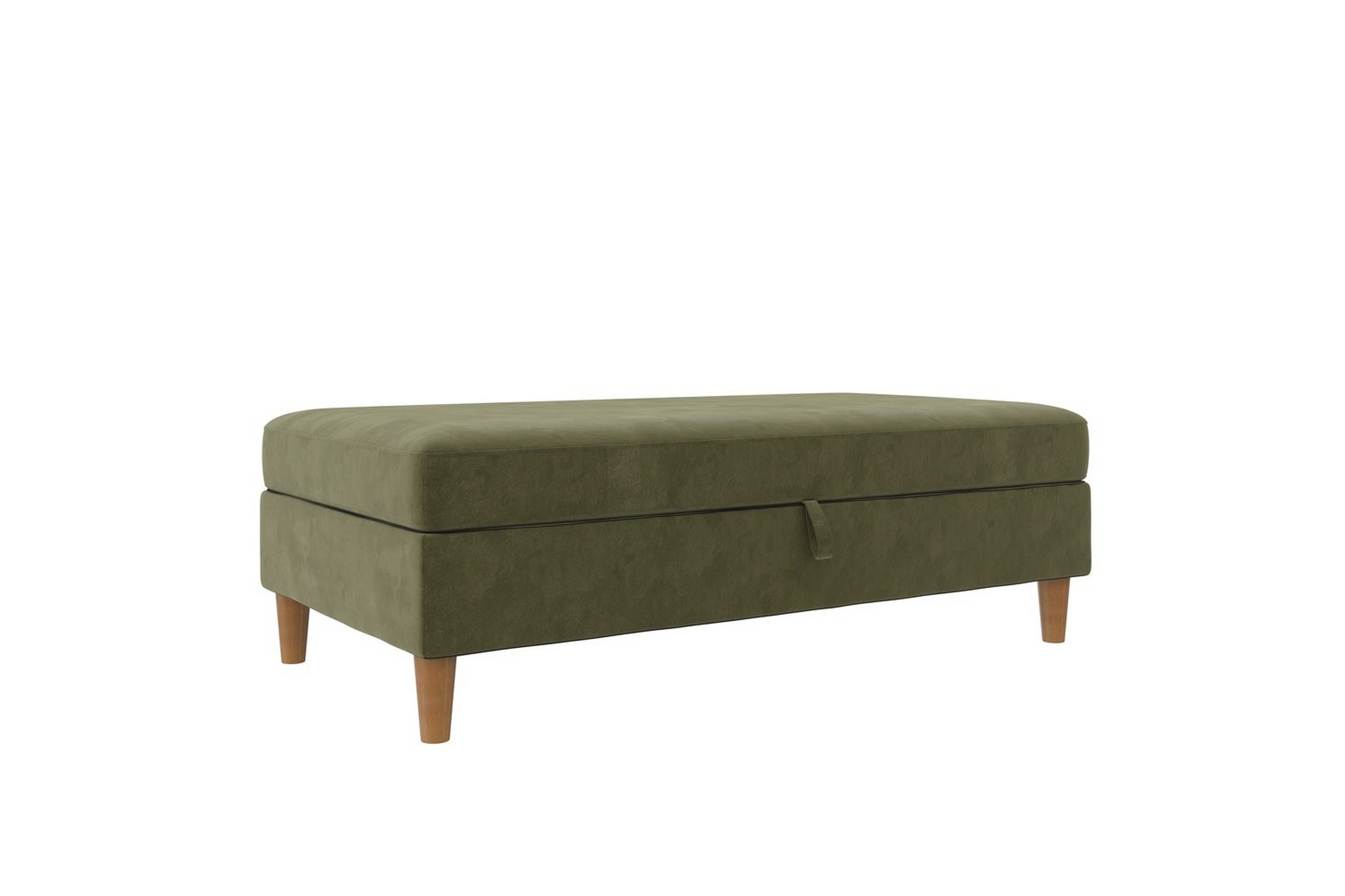 fotpall/pall lilly olivgrön, sammet/trä/plast - olivgrön, sammet/trä/plast