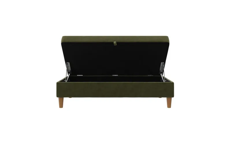 Fotpall/pall Lilly Olivgrön, Sammet/Trä/Plast - Olivgrön, Sammet/Trä/Plast - Möbler - Vardagsrum - Stolar & sittmöbler - Pallar - Fotpall