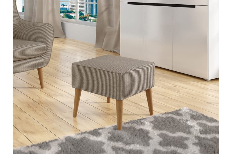 Gabi Fotpall 45 cm - Beige - Möbler - Vardagsrum - Stolar & sittmöbler - Pallar - Fotpall