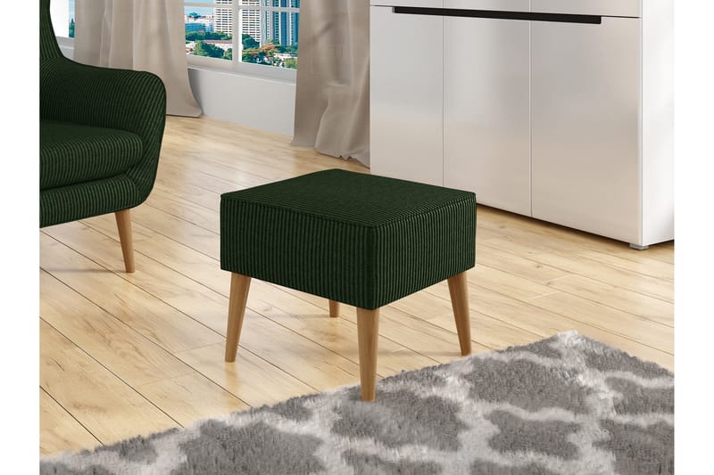 Gabi Fotpall 45 cm - Grön - Möbler - Vardagsrum - Stolar & sittmöbler - Pallar - Fotpall