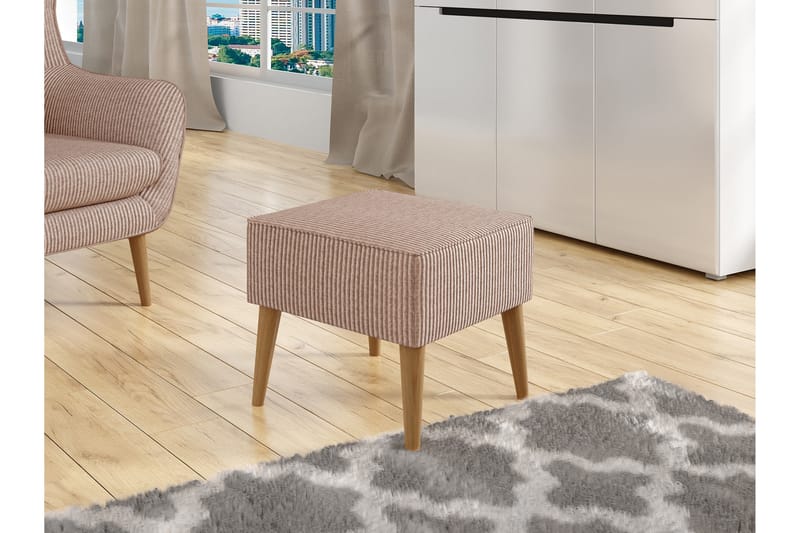 Gabi Fotpall 45 cm - Rosa - Möbler - Vardagsrum - Stolar & sittmöbler - Pallar - Fotpall