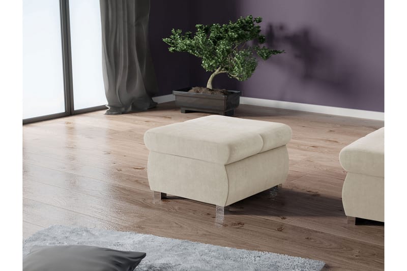 Gamal Fotpall 60 cm - Beige - Möbler - Vardagsrum - Stolar & sittmöbler - Pallar - Fotpall