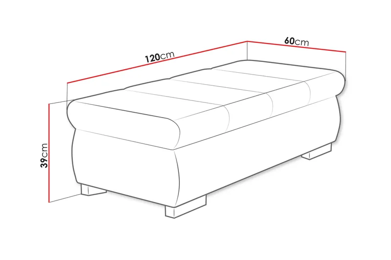 Gamal Fotpall 60 cm - Beige - Möbler - Vardagsrum - Stolar & sittmöbler - Pallar - Fotpall