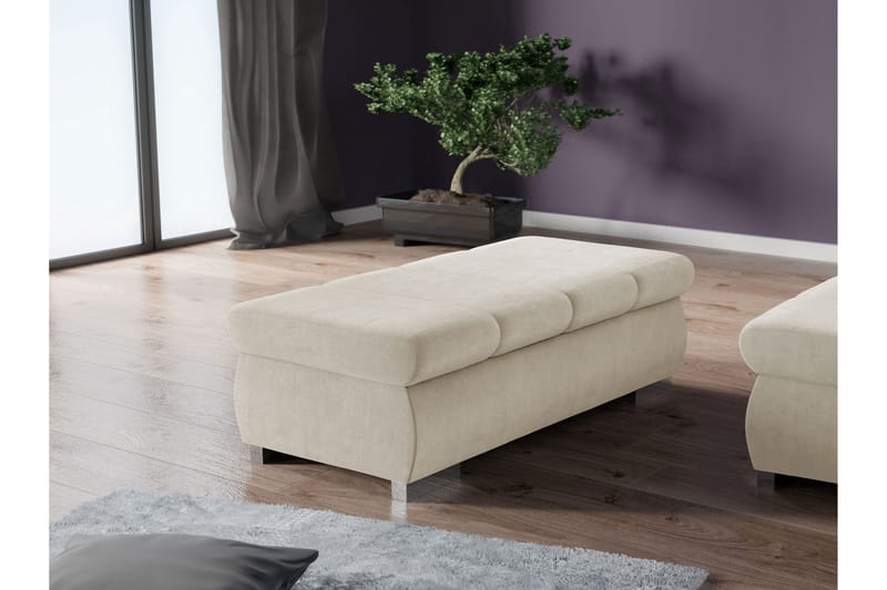 Gamal Fotpall 60 cm - Beige - Möbler - Vardagsrum - Stolar & sittmöbler - Pallar - Fotpall