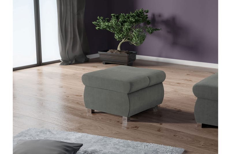 Gamal Fotpall 60 cm - Grå - Möbler - Vardagsrum - Stolar & sittmöbler - Pallar - Fotpall