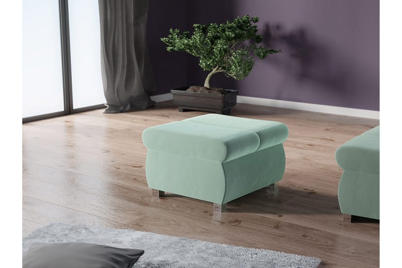 Gamal Fotpall 60 cm - Grön - Möbler - Vardagsrum - Stolar & sittmöbler - Pallar - Fotpall