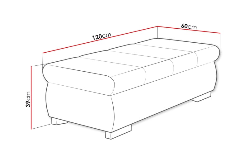 Gamal Fotpall 60 cm - Marinblå - Möbler - Vardagsrum - Stolar & sittmöbler - Pallar - Fotpall