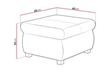 Gamal Fotpall 60 cm - Rosa - Möbler - Vardagsrum - Stolar & sittmöbler - Pallar - Fotpall