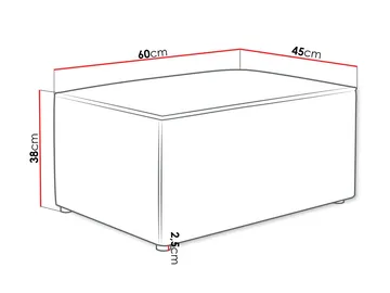 Hobson Fotpall 60 cm - Blå - Möbler - Vardagsrum - Stolar & sittmöbler - Pallar - Fotpall