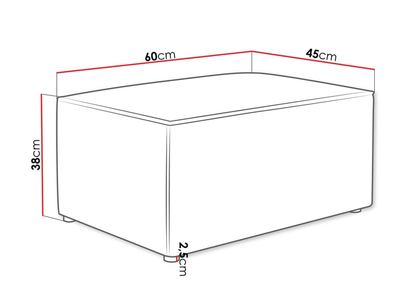 Hobson Fotpall 60 cm - Blå - Möbler - Vardagsrum - Stolar & sittmöbler - Pallar - Fotpall