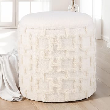 Ivoino Pall 40 cm - gräddvit med gråbruna inslag - Möbler - Vardagsrum - Stolar & sittmöbler - Pallar - Fotpall