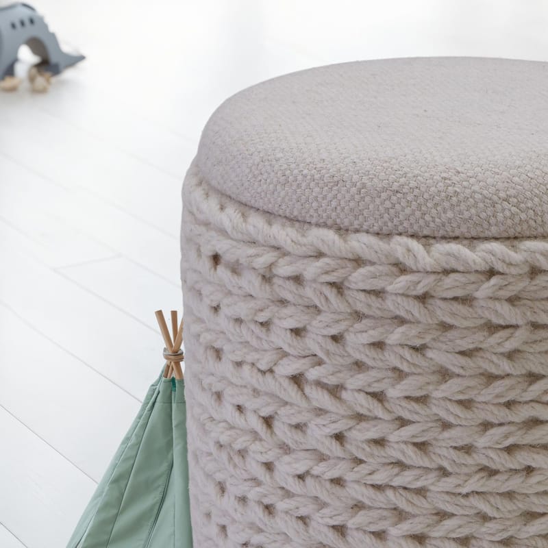 Ivoino Pall 40 cm - cremefärgad - Möbler - Vardagsrum - Stolar & sittmöbler - Pallar - Fotpall