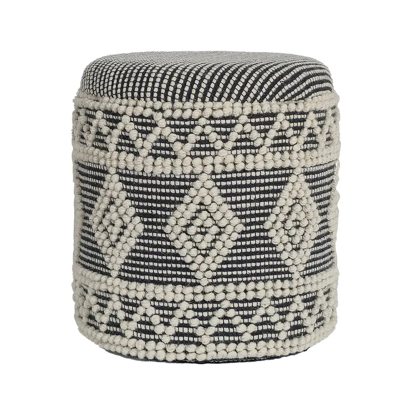 Ivoino Pall 40 cm - Svart/Vit - Möbler - Vardagsrum - Stolar & sittmöbler - Pallar - Fotpall