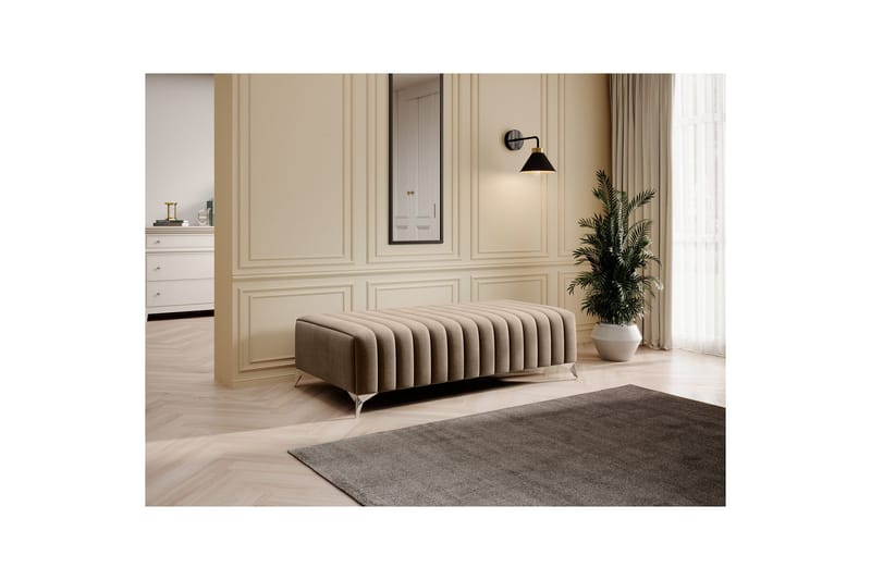 Laurece Fotpall 132 cm - Beige - Möbler - Vardagsrum - Stolar & sittmöbler - Pallar - Fotpall