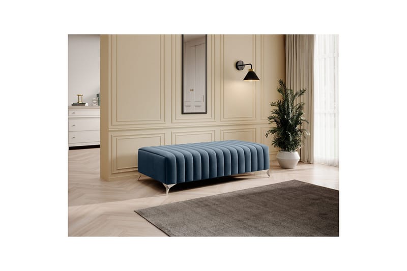 Laurece Fotpall 132 cm - Blå - Möbler - Vardagsrum - Stolar & sittmöbler - Pallar - Fotpall