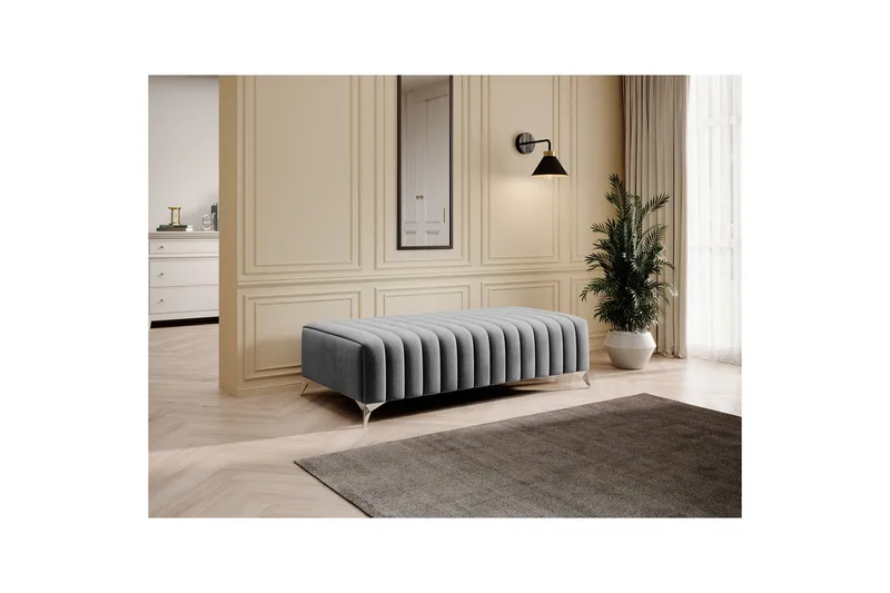 Laurece Fotpall 132 cm - Grå - Möbler - Vardagsrum - Stolar & sittmöbler - Pallar - Fotpall