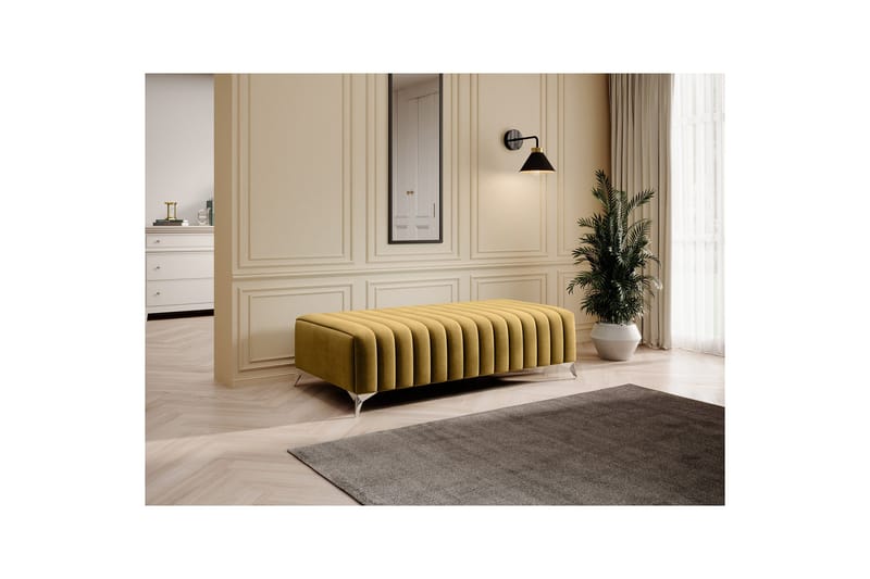 Laurece Fotpall 132 cm - Guld - Möbler - Vardagsrum - Stolar & sittmöbler - Pallar - Fotpall