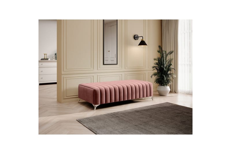 Laurece Fotpall 132 cm - Rosa - Möbler - Vardagsrum - Stolar & sittmöbler - Pallar - Fotpall