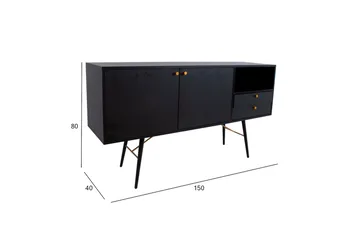 Luxemburg Byrö Svart/Koppar - Förvaring - Förvaringsmöbler - Skänkar & sideboards