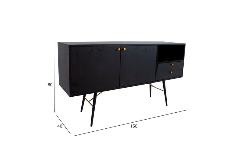 Luxemburg Byrö Svart/Koppar - Förvaring - Förvaringsmöbler - Skänkar & sideboards
