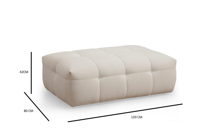 Octavian Fotpall 120 cm - Beige - Möbler - Vardagsrum - Stolar & sittmöbler - Pallar - Fotpall