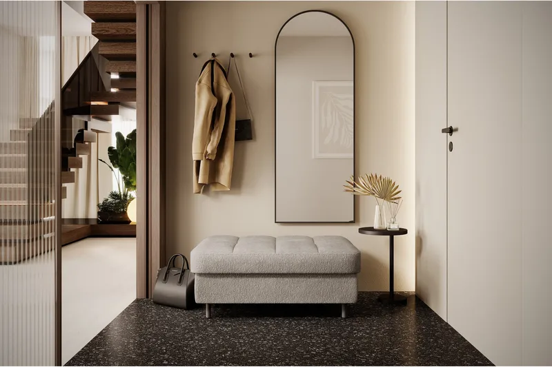 Manoti Fotpall 104 cm - Beige - Möbler - Vardagsrum - Stolar & sittmöbler - Pallar - Fotpall