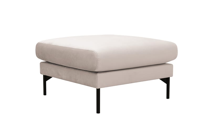 Menard Fotpall i Sammet - Beige - Möbler - Vardagsrum - Stolar & sittmöbler - Pallar - Fotpall
