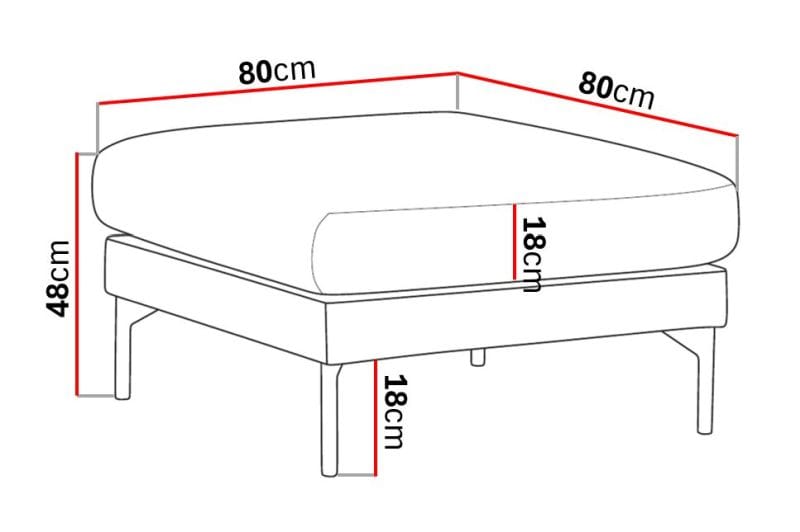 Menard Fotpall i Sammet - Beige - Möbler - Vardagsrum - Stolar & sittmöbler - Pallar - Fotpall
