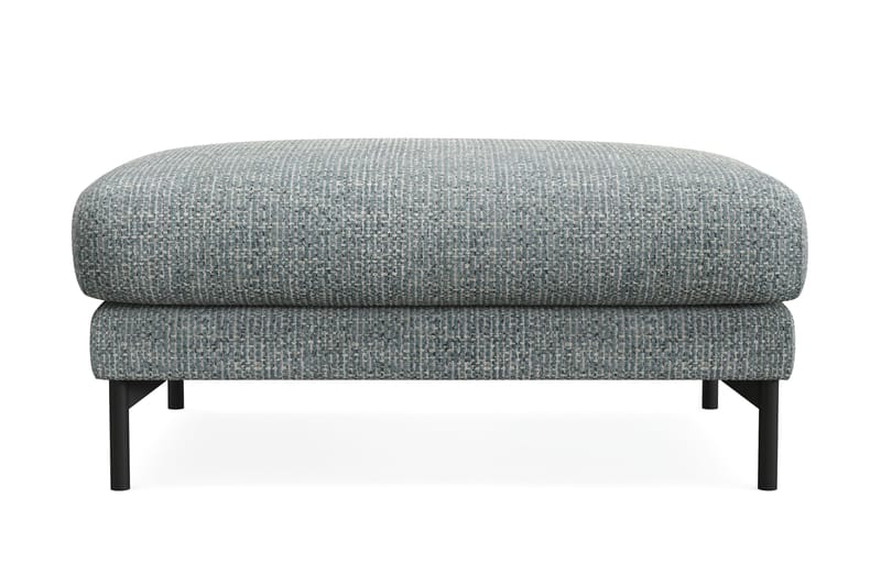 Menard Premium Fotpall i Chenille, Grå/Blå