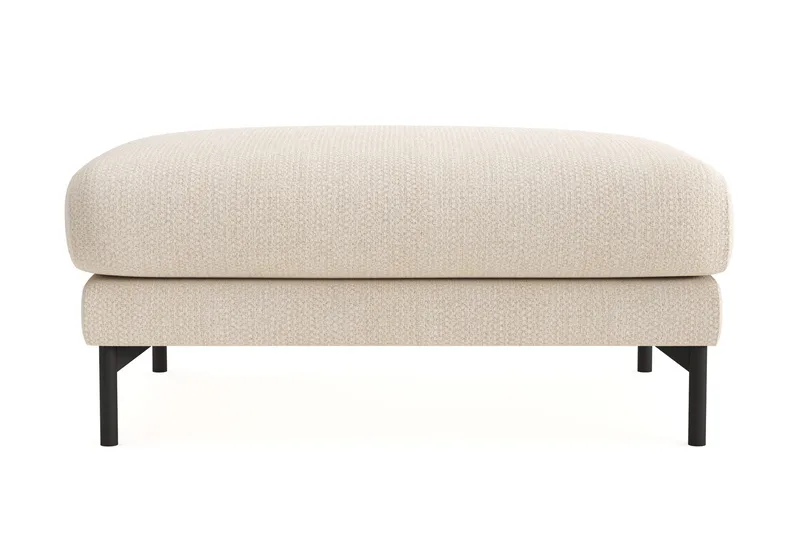 Menard Premium Fotpall i Chenille, Ljusbeige