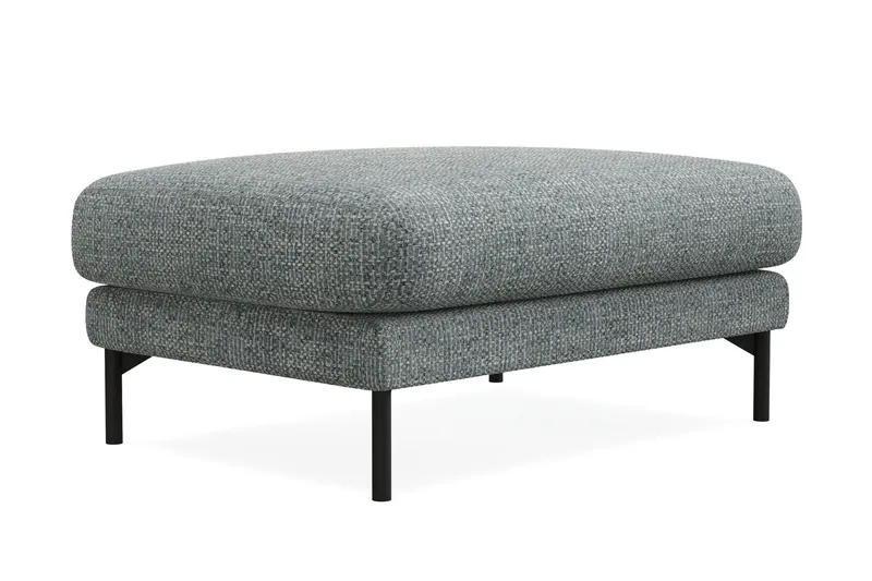 Menard Premium Fotpall i Chenille - Grå/Blå - Möbler - Vardagsrum - Stolar & sittmöbler - Pallar - Fotpall