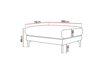 Menard Premium Fotpall i Chenille - Ljusbeige - Möbler - Vardagsrum - Stolar & sittmöbler - Pallar - Fotpall